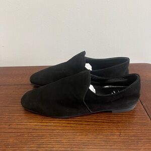 Aquatalia Revy black suede‎ slip on shoes NEW 6